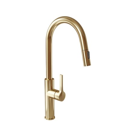 Globalo Exclusive Divio Light Gold Mat 1.1 Bateria kuchenna z wyciąganą wylewką jasny złoty mat z powłoką PVD DIVIO_LIGHT_GOLD_MAT