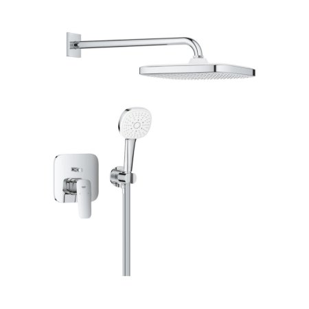 Grohe Cubeo Zestaw prysznicowy podtynkowy z deszczownicą chrom 1053360000