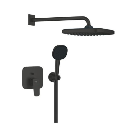 Grohe Cubeo Zestaw prysznicowy podtynkowy z deszczownicą czarny mat 1053362430