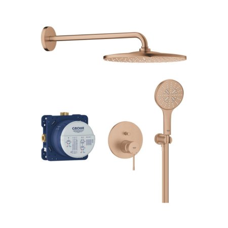 Grohe Essence Zestaw prysznicowy podtynkowy z deszczownicą brushed warm sunset 25287DL0