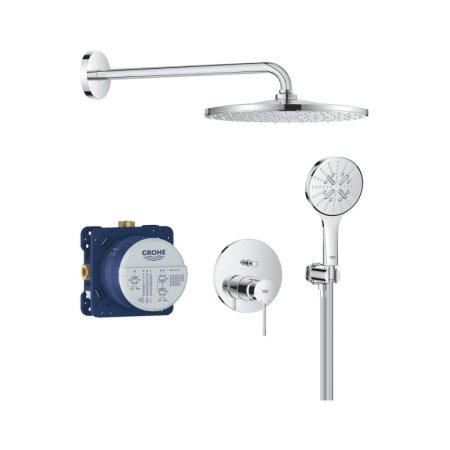 Grohe Essence Zestaw prysznicowy podtynkowy z deszczownicą chrom 25287000