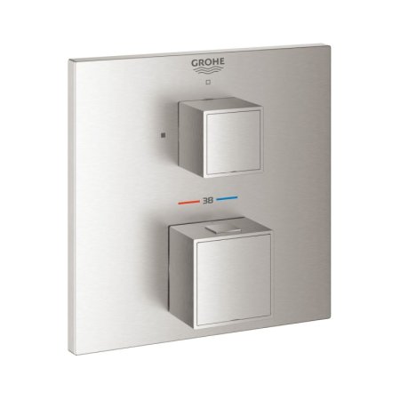 Grohe Grohtherm Cube Bateria prysznicowa termostatyczna podtynkowa stal nierdzewna 24153DC0