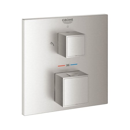 Grohe Grohtherm Cube Bateria wannowo-prysznicowa termostatyczna podtynkowa stal nierdzewna 24154DC0