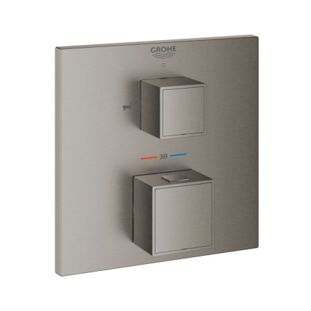 Grohe Grohtherm Cube Bateria wannowo-prysznicowa termostatyczna podtynkowa brushed hard graphite 24155AL0