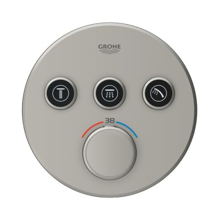 Grohe Grohtherm SmartControl Bateria wannowo-prysznicowa podtynkowa termostatyczna satin steel 29121MS0