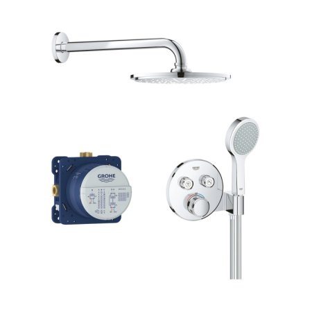 Grohe Grohtherm SmartControl Zestaw prysznicowy termostatyczny podtynkowy z deszczownicą chrom 34743000