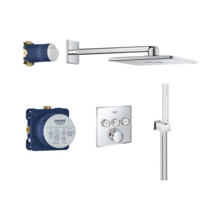 Grohe Grohtherm SmartControl Zestaw prysznicowy termostatyczny podtynkowy z deszczownicą chrom 34804000