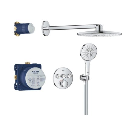 Grohe Grohtherm SmartControl Zestaw prysznicowy termostatyczny podtynkowy z deszczownicą chrom 34863000