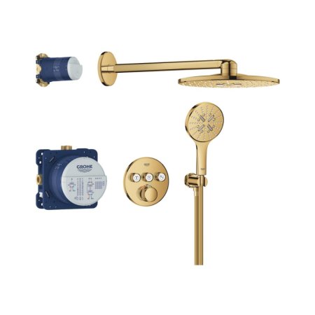 Grohe Grohtherm SmartControl Zestaw prysznicowy termostatyczny podtynkowy z deszczownicą cool sunrise 34863GL0