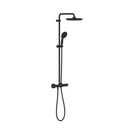 Grohe Vitalio Start System 250 Zestaw prysznicowy termostatyczny natynkowy z deszczownicą matte black 266772431