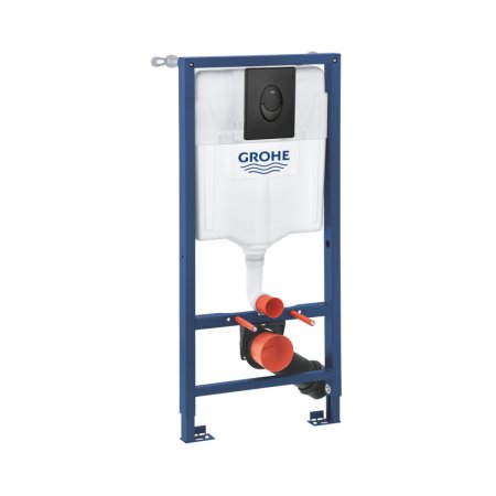 Grohe Solido Zestaw Stelaż WC + przycisk czarny + kątownik ścienny 82718277