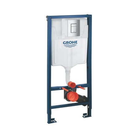 Grohe Solido Zestaw Stelaż WC Rapid SL + przycisk do WC Even chrom + kątownik ścienny 38811000 / 82280489