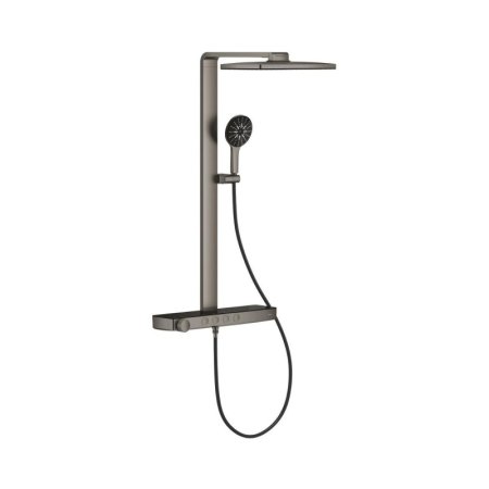 Grohe Spa Rainshower Aqua Pure Zestaw prysznicowy termostatyczny natynkowy z deszczownicą przepływ 15 l/min brushed hard graphite 100962AL00