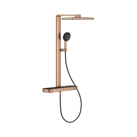 Grohe Spa Rainshower Aqua Pure Zestaw prysznicowy termostatyczny natynkowy z deszczownicą przepływ 15 l/min brushed warm sunset 100962DL00