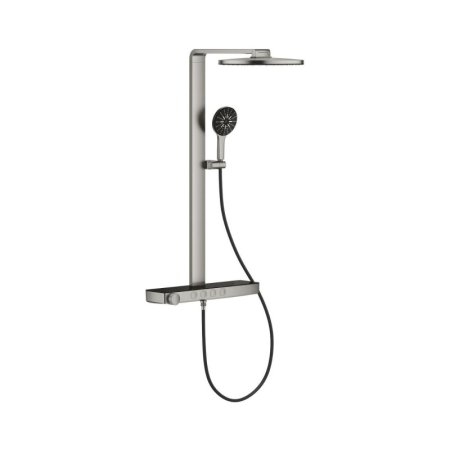 Grohe Spa Rainshower Aqua Pure Zestaw prysznicowy termostatyczny natynkowy z deszczownicą przepływ 15 l/min stal nierdzewna 101680DC00