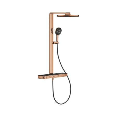 Grohe Spa Rainshower Aqua Pure Zestaw prysznicowy termostatyczny natynkowy z deszczownicą przepływ 15 l/min warm sunset 101680DA00