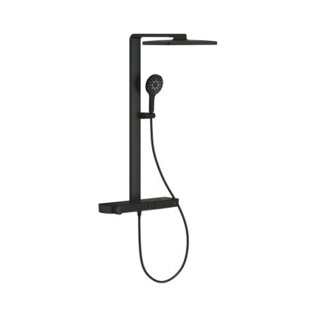 Grohe Spa Rainshower Aqua Pure Zestaw prysznicowy termostatyczny natynkowy z deszczownicą przepływ 8,7 l/min phantom black 100961KF00
