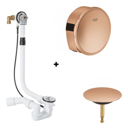 Grohe Talentofill Zestaw Syfon wannowy z napełnianiem przez przelew długi + zestaw napełniający warm sunset 28991000+19952DA0