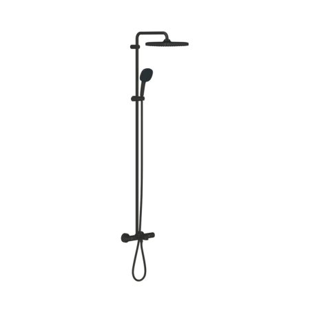 Grohe Vitalio Comfort 250 Zestaw prysznicowy termostatyczny natynkowy z deszczownicą matte black 269842431