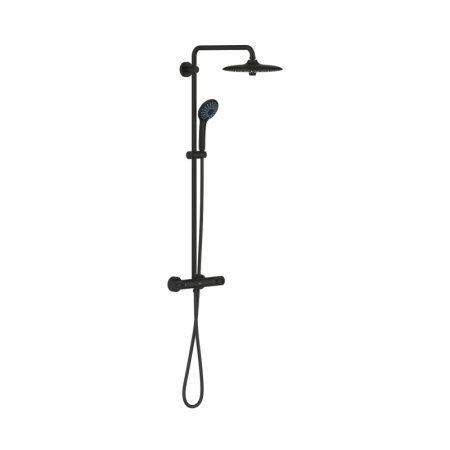 Grohe Vitalio Joy System 260 Zestaw prysznicowy termostatyczny natynkowy z deszczownicą phantom black 26403KF2