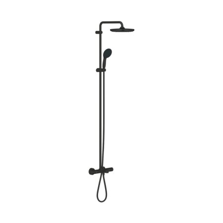 Grohe Vitalio Start System 250 Zestaw prysznicowy termostatyczny natynkowy z deszczownicą matte black 269882431