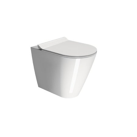 GSI Kube X Toaleta WC stojąca bez kołnierza biały połysk z powłoką Extraglaze Antibacterial 941011