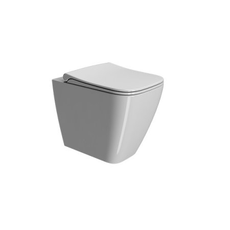 GSI Nubes Toaleta WC stojąca bez kołnierza biały połysk z powłoką Extraglaze Antibacterial 961011
