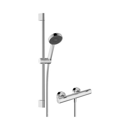 Hansgrohe Activera Select S System prysznicowy 95 2jet EcoSmart 65 cm i termostatem Ecostat Fine natynkowy Chrom 28876000