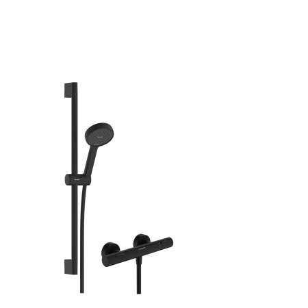 Hansgrohe Activera Select S System prysznicowy 95 2jet EcoSmart 65 cm i termostatem Ecostat Fine natynkowy Czarny Matowy 28876670