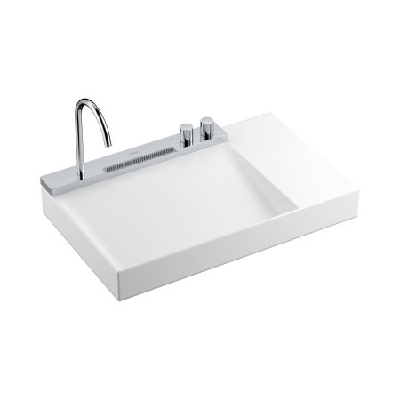 Hansgrohe Avalegra AquaUnit Zestaw Umywalka nablatowa 78x47,5 cm biały + bateria umywalkowa chrom 22473000