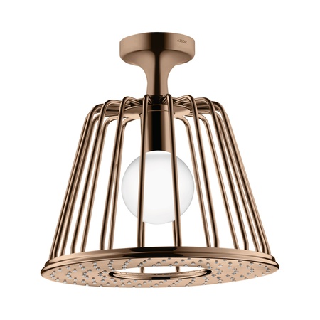 Axor LampShower / Nendo Deszczownica 275 1jet sufitowa z oświetleniem LED czerwony złoty polerowany 26032300