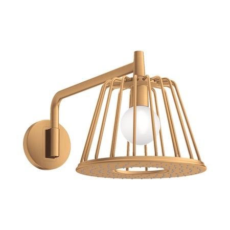 Axor LampShower / Nendo Deszczownica 275 1jet ścienna z oświetleniem LED złoty optyczny szczotkowany 26031250