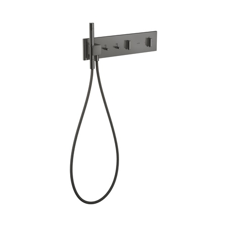 Axor ShowerComposition Bateria wannowo-prysznicowa termostatyczna 47x11 cm do 2 odbiornik&oacute;w podtynkowa czarny chrom polerowany 12571330