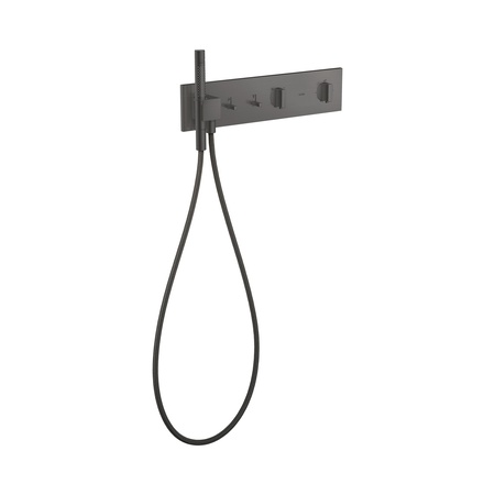 Axor ShowerComposition Bateria wannowo-prysznicowa termostatyczna 47x11 cm do 2 odbiornik&oacute;w podtynkowa czarny chrom szczotkowany 12571340