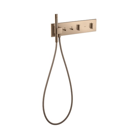 Axor ShowerComposition Bateria wannowo-prysznicowa termostatyczna 47x11 cm do 2 odbiornik&oacute;w podtynkowa czerwony złoty polerowany 12571300