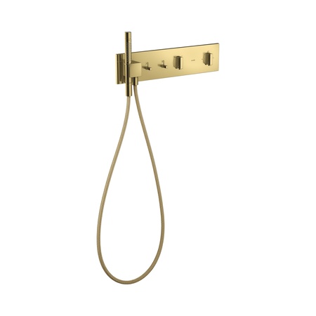 Axor ShowerComposition Bateria wannowo-prysznicowa termostatyczna 47x11 cm do 2 odbiornik&oacute;w podtynkowa złoty optyczny polerowany 12571990