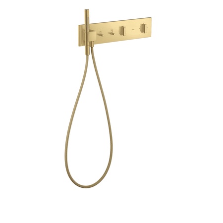 Axor ShowerComposition Bateria wannowo-prysznicowa termostatyczna 47x11 cm do 2 odbiornik&oacute;w podtynkowa złoty optyczny szczotkowany 12571250