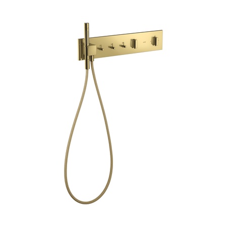 Axor ShowerComposition Bateria wannowo-prysznicowa termostatyczna 54x11 cm do 3 odbiornik&oacute;w podtynkowa złoty optyczny polerowany 12572990