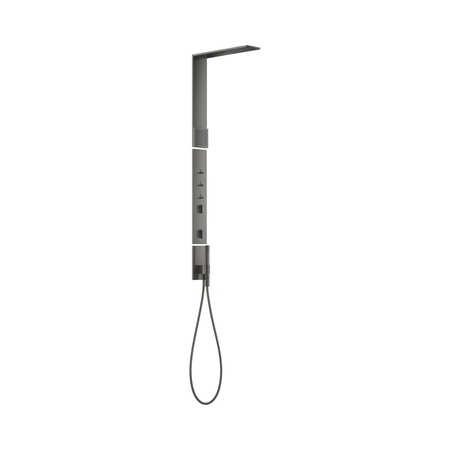 Axor ShowerComposition Panel prysznicowy termostatyczny głowicą prysznicową 11x22 cm 1jet i prysznicem na ramiona podtynkowy czarny chrom polerowany 12595330