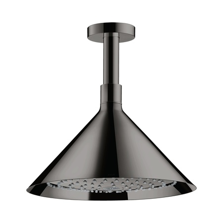 Axor Showers/Front Deszczownica 24 cm 2jet z ramieniem sufitowym czarny chrom polerowany 26022330