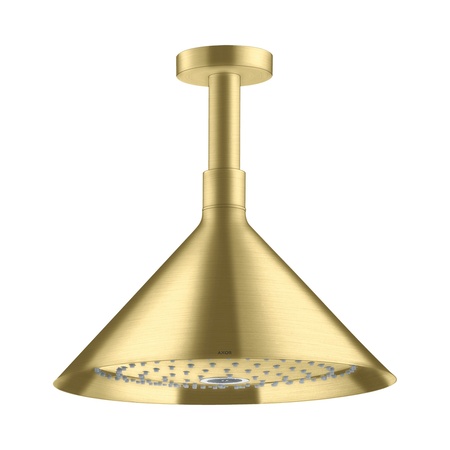 Axor Showers/Front Deszczownica 24 cm 2jet z ramieniem sufitowym mosiądz szczotkowany 26022950