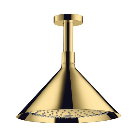 Axor Showers/Front Deszczownica 24 cm 2jet z ramieniem sufitowym złoty optyczny polerowany 26022990