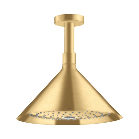 Axor Showers/Front Deszczownica 24 cm 2jet z ramieniem sufitowym złoty optyczny szczotkowany 26022250