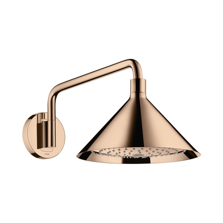 Axor Showers/Front Deszczownica 24 cm 2jet z z ramieniem ściennym czerwony złoty polerowany 26021300
