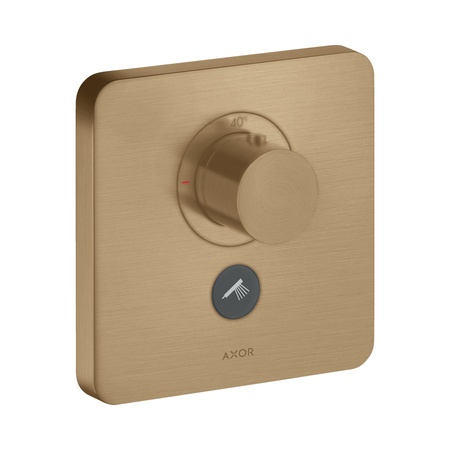 Axor ShowerSelect Bateria prysznicowa termostatyczna HighFlow do 1 odbiornika z dodatkowym wyjściem softsquare podtynkowa brąz szczotkowany 36706140