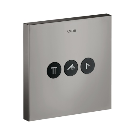 Axor ShowerSelect Zaw&oacute;r odcinający do 3 odbiornik&oacute;w kwadratowy podtynkowy czarny chrom polerowany 36717330