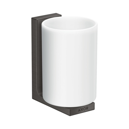 Axor Universal Rectangular Kubek na szczoteczki do zęb&oacute;w czarny chrom szczotkowany 42604340