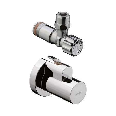 Axor Zaw&oacute;r kątowy z osłoną G 3/8" mosiądz szczotkowany 51307950