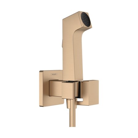 Hansgrohe Zaw&oacute;r Bidette 1 jet E EcoSmart dla wody zimnej z uchwytem i wężem prysznicowym 125 cm brąz szczotkowany 29231140