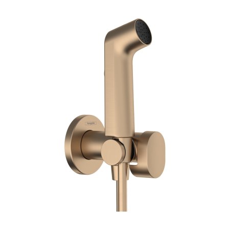 Hansgrohe Zaw&oacute;r Bidette 1 jet S EcoSmart dla wody zimnej z uchwytem i wężem prysznicowym 125 cm brąz szczotkowany 29230140